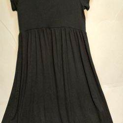 Black Short Sleeve Dress In Size Medium 