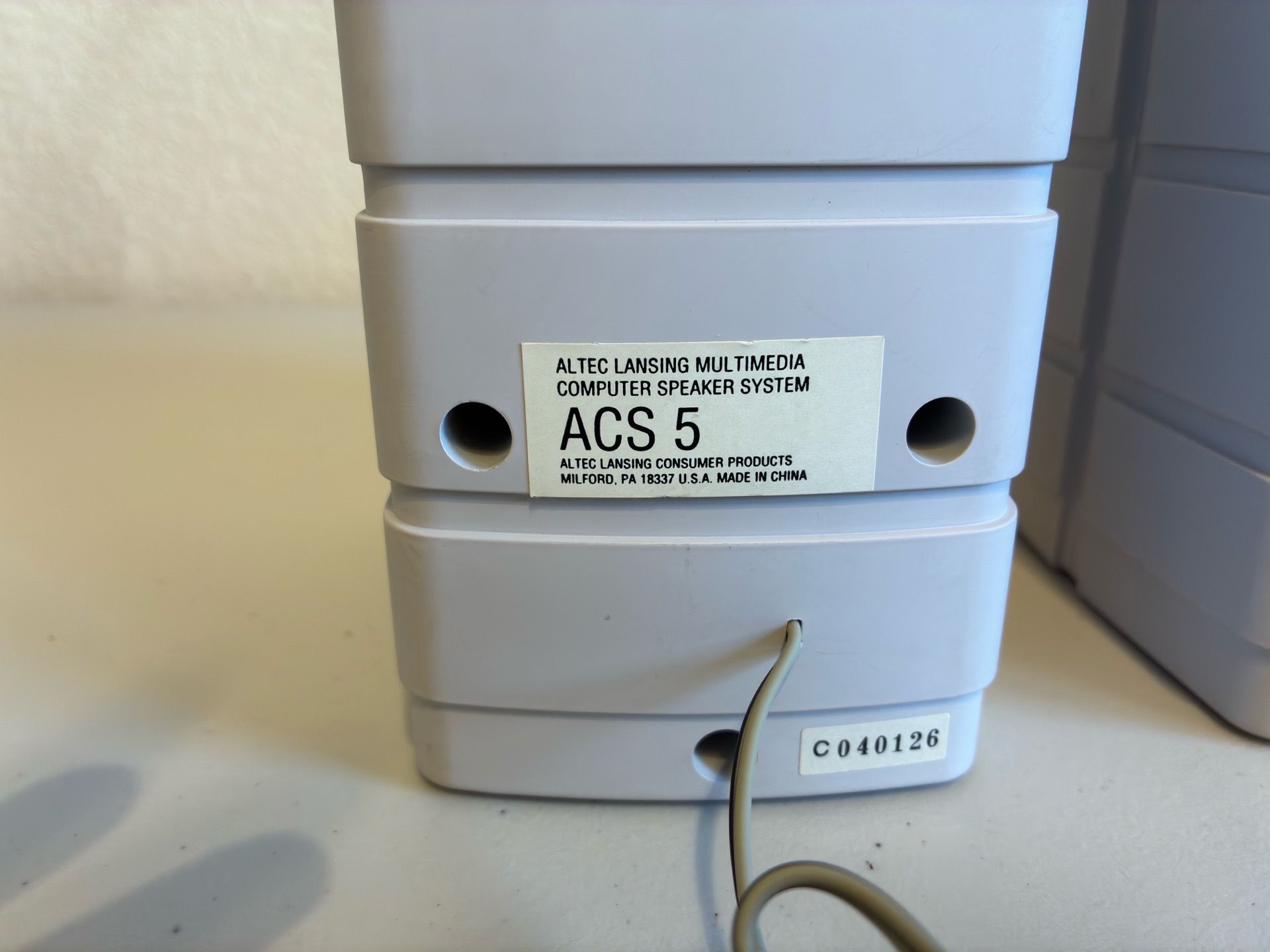 Altec Lansing ACS5 Vintage Computer Speakers for Sale in