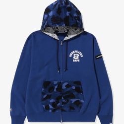 BAPE X UNDEFEATED COLOR CAMO RELAXED ZIP HOODIE