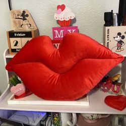 Room Essential Red Lip Pillows Perfect Decoration For Valentines đź’Ś $3Each Or 3X8 Orig $10 Each