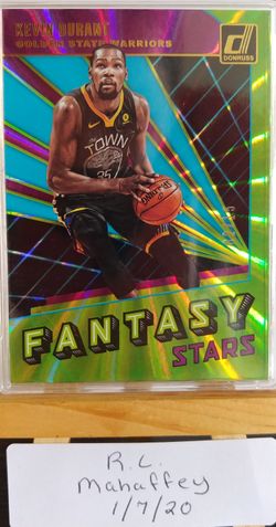 Kevin Durant Purple Laser #2/15. Donruss Fantasy Stars Purple Laser