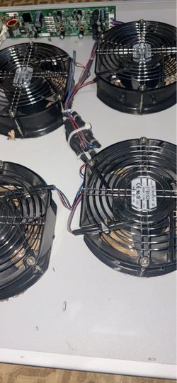 Lot of 4 Delta EFB1524VHG Industrial Fans 172mm Axial 24V DC 300+ CFM | Clean 2024