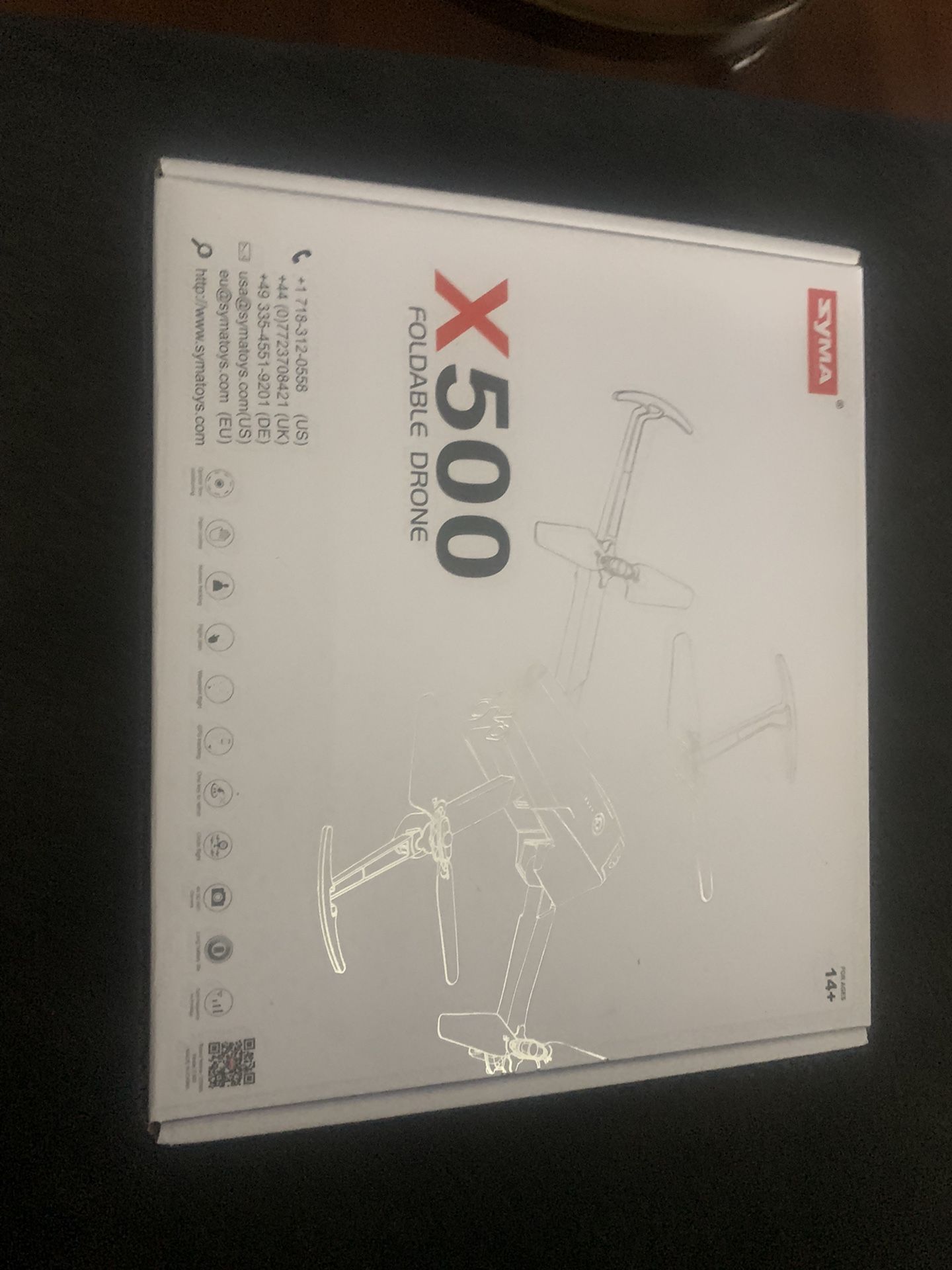Syma X500 4K Drone With UHD Camera, Black And White 250g