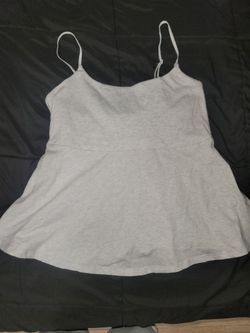 Gray Peplum Cami Tank Top xxl