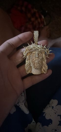 Gold, plated Jesus pendant