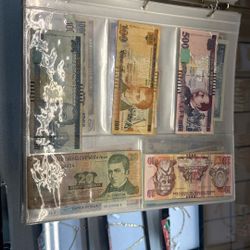 Collectible Different Dollars Bills 
