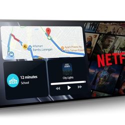 11'' Wireless Carplay Screen for Car Built-in Net-Flix YouTube Apps, Portable Touchscreen Car Stereo with Android Auto, Backup Camera
