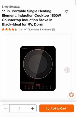 Empava 11-in Portable Induction Cooktop 1800W