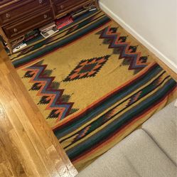 Vintage Western Rug Tapestry 