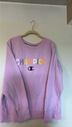 Champion Crewneck Sweatshirt Pink Multicolor Logo