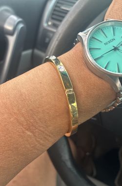 Ladies Bracelet Gold Time With Stone 
