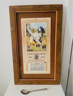 Vintage Botkins Gilmore painting A DOG calendar