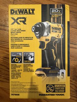 New Dewalt DCF860B 1/4” Impact Driver
