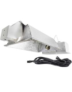 iPower 630W Double Lamp Ceramic Metal Halide CDM Hydroponic Grow Light System Kits, Aluminum Hood, 120~240V Ballast, NOT Include CMH Bulb