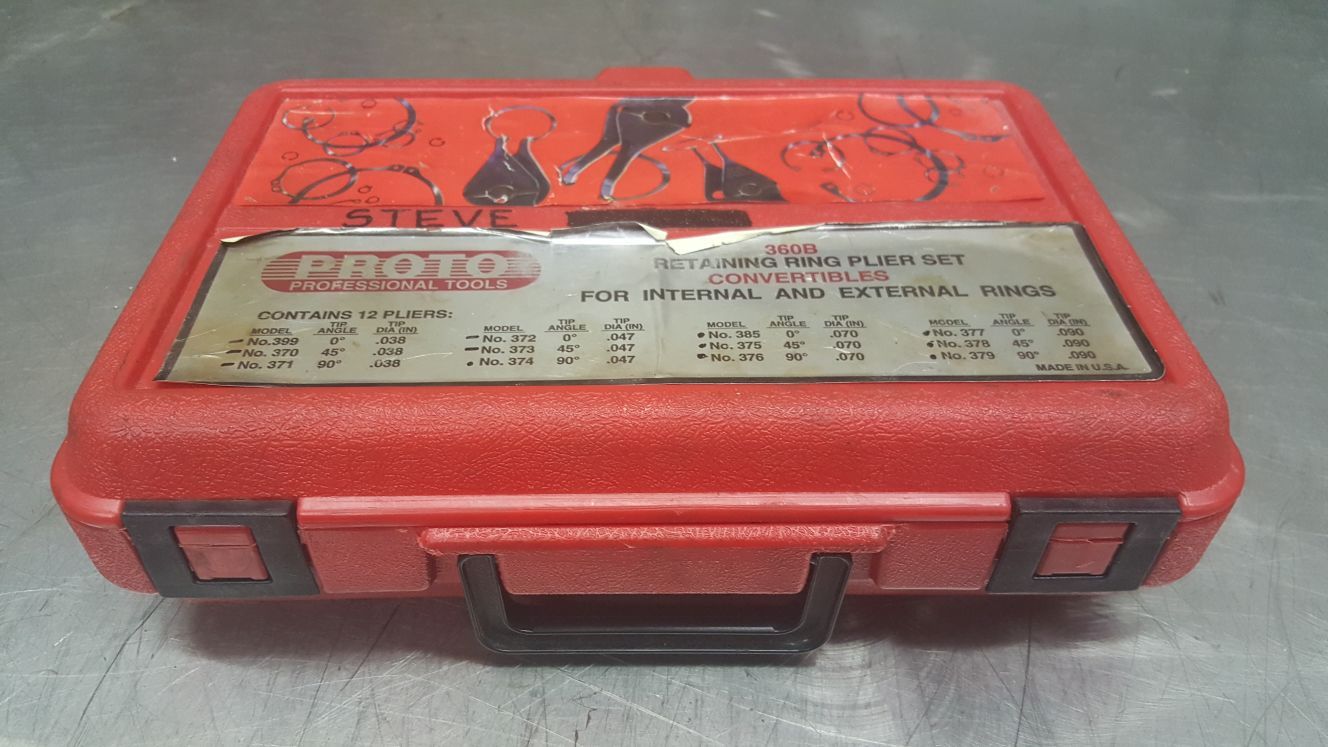 Proto 360B 12pc Convertible Retaining Ring Plier Set for Sale in