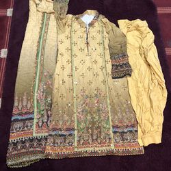 Pakistani Winter Fall Shalwar Kameez Dress Outfit Embroidered Sequins Work High Quality 