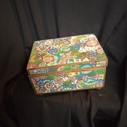 Chinese Metal Jewelry Or Cigarette Box