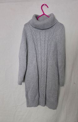 Girls Sweater Dresses Turtleneck Long Sleeve Jumper Twists Cable Chunky Knit Pullover Short Dress