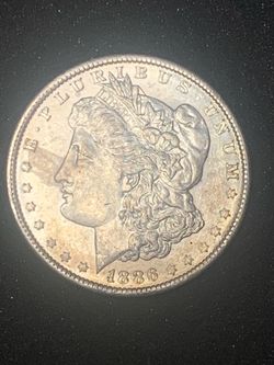 Bu type 1886 Morgan Silver Dollar Coin