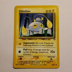 CHINCHOU 55/111 POKÉMON CARD Neo Genesis Unlimited Non Holofoil. Common. NM