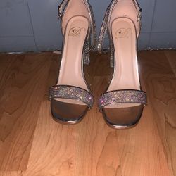 Iridescent Rose Gold Heels