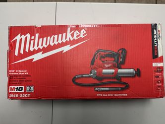 New Milwaukee 2646-22ct M18 2 speed grease gun