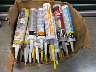 Assorted caulk and silicone