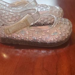 Clear Butterfly Sole GIRLS Jelly SANDALS SIZE 4