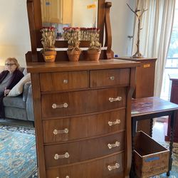 Vintage Dresser And Mirror