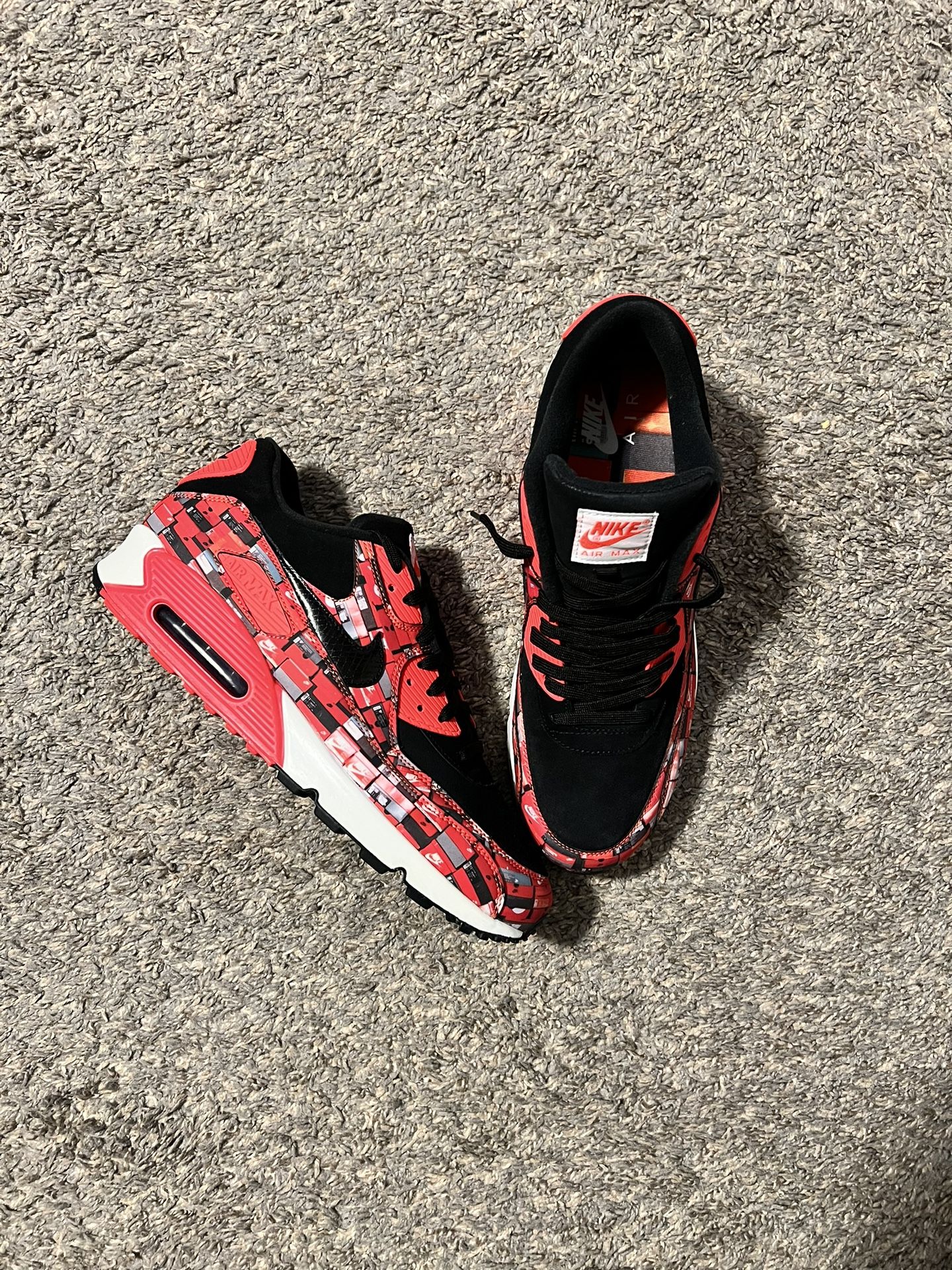 ナイキ エアマックス90 アトモス ウィー ラブ ナイキ ブライト クリムゾン ナイキ エアマックス90 アトモス ウィー ラブ ナイキ ブライト