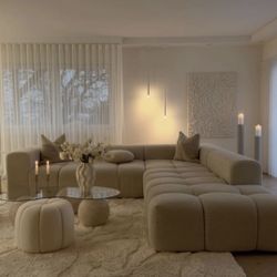 Luxury Beige Cream Sectional