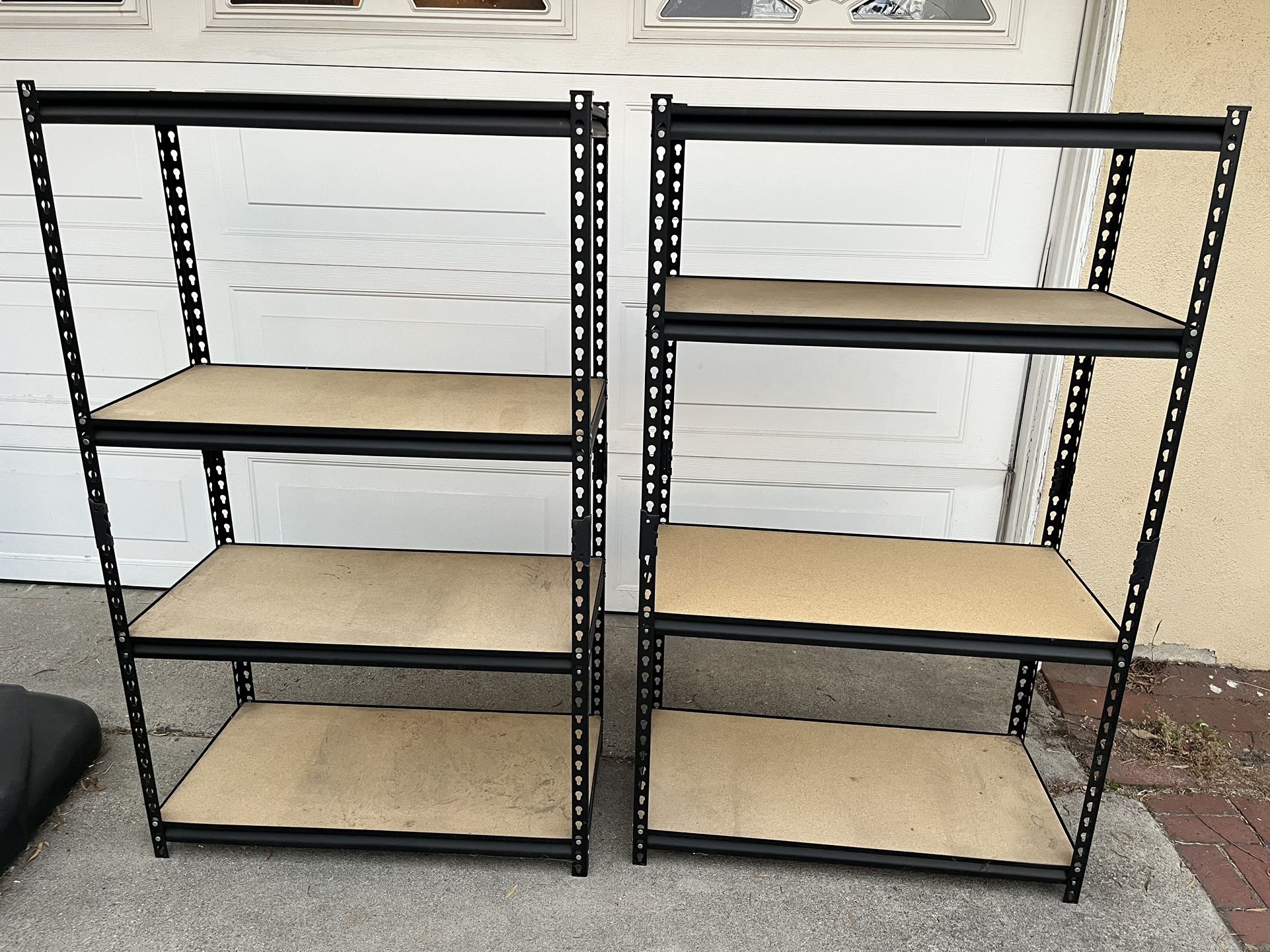 (2) Edsal 4Tier Heavy Duty Steel Garage Storage Shelving Unit