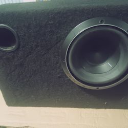 Rockford Fosgate P2 8-in Dual 2 Ohm Subwoofer. In A Nice Ported Wedge Box.