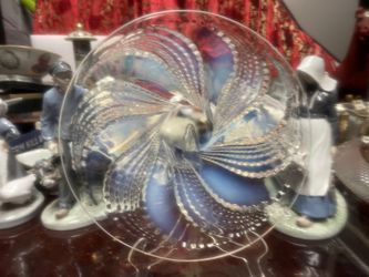 Vintage Rene Lalique, Fleurons Art Glass Plate, France