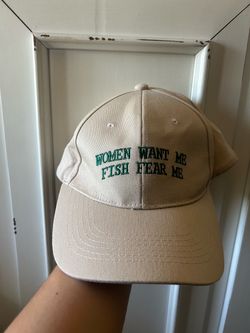 Women Want Me Fish Fear Me Hat as is condition adjustable hat