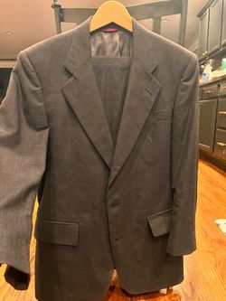 Men's Gray Plaid Suit Jacket Blazer