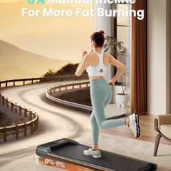 Under Desk Treadmill with Incline for Home Office 2.5HP Portable Walking Treadmill with 265 Lbs Weight Capacity 