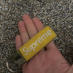 Yellow Camo Supreme Keychain