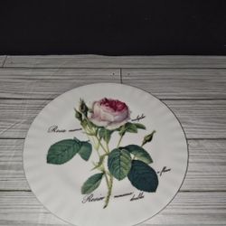 Vintage Roy Kirkham Redoute Roses Fine Bone China Saucer 8' Plate England