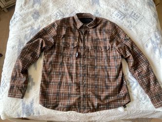 Men’s Motorcycle  Flannel Shirt Jacket