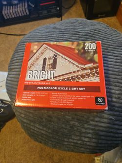 Multicolored Icicle Light Set Brand New In Box