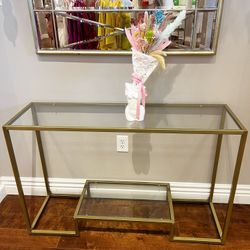 Gold Glass Coffee Table