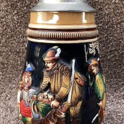 German Pewter Beer Stein 