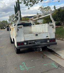 White Silverado Working  Truck