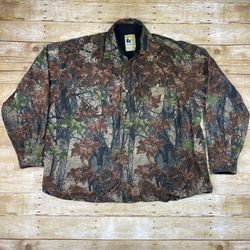 Bear River Workwear Jacket Mens 4XL Camo Snap Front Cotton Lined Hunting Shacket