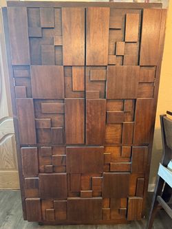 Vintage Lane Staccato Brutalist / Mid-Century Modern Bedroom Suite – 5 Pieces