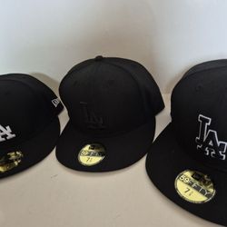 LA DODGERS ( 3 PC BRAND NEW ) NEW ERA 59 FIFTY CAP SIZE 7 3/8