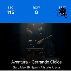 2 Tickets To Aventura Sunday show