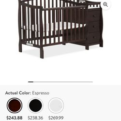 Brown Baby Crib