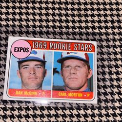 1969 expos Rookie Stars Carl Morton Dan McCann